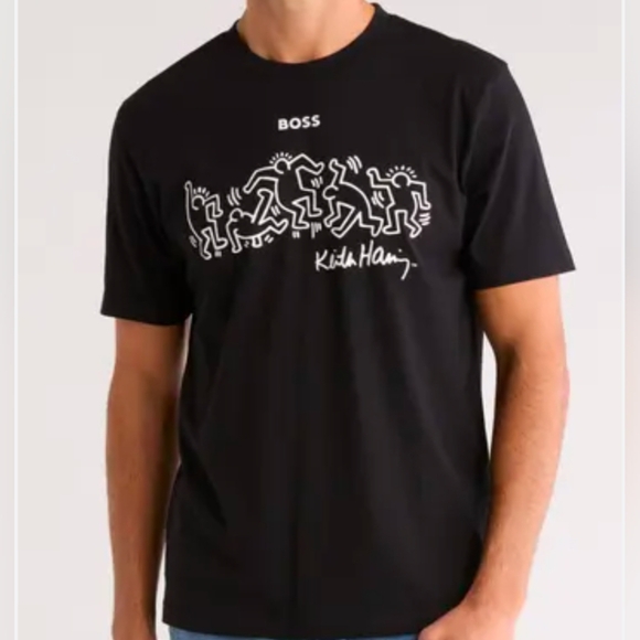 Hugo Boss X Keith Haring Unisex T-Shirt Size Large - Picture 1 of 13